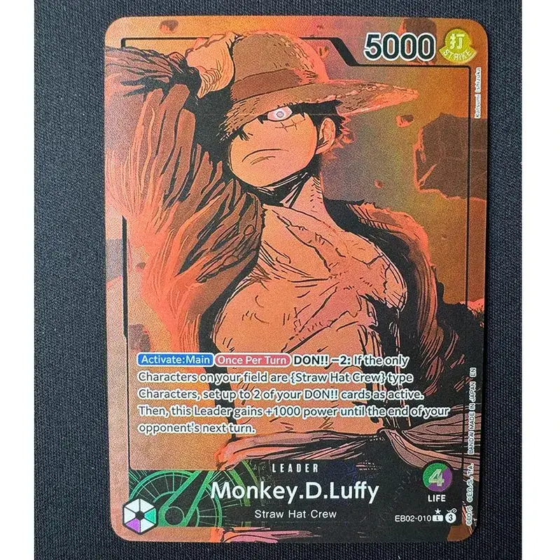 ONE PIECE Roronoa Zoro Monkey D. Luffy DIY Homemade Collection Card English Japanese Version Toys Christmas Birthday Gift