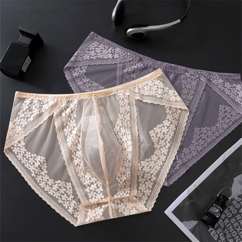 Lace men's underwear ice silk calzoncillos hombre 3D convex bag adults 18 plus size sexy lingeries for man tangas japonesa new — image 11