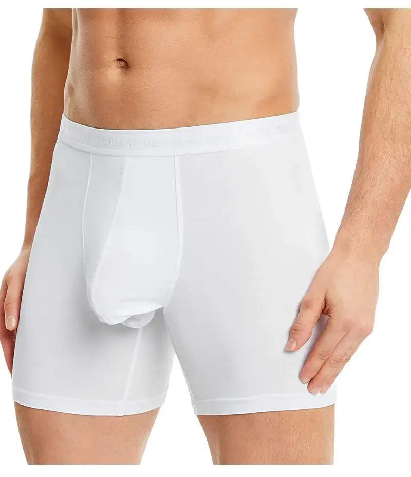 David Archy 3 Pack Mens Underwear Boxer Briefs Basic MicroModal Soft Breathable Mens Dual Pouch Boxers Quick Dry Sports Fitness — image 8