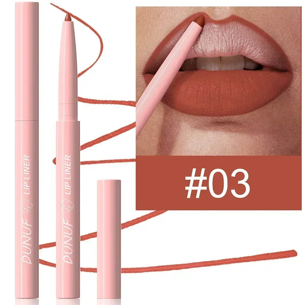 1Pc 테이퍼 펜촉 립 라이너 펜슬 매트 플럼핑 립 스테인 라스팅 방수 파인 립스틱 슬림 립 아웃라인 컨투어 메이크업 핑크