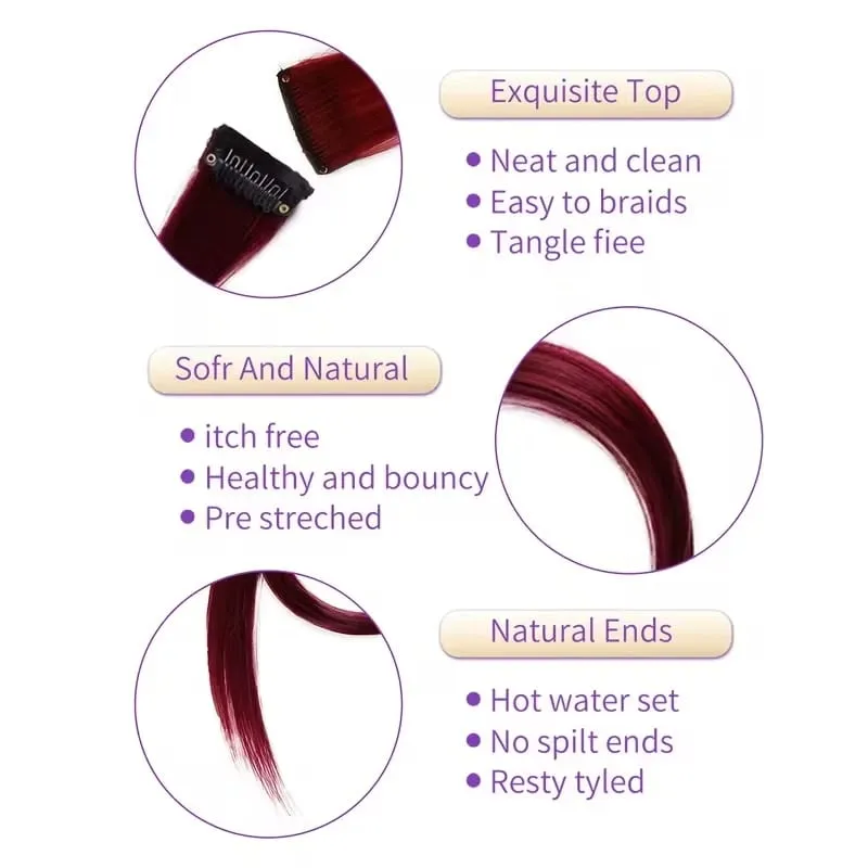 22Inch Synthetic Long Straight 6pcs Hair Extension Clip in Fashion Color Hair Rainbow for Women Daily Use
