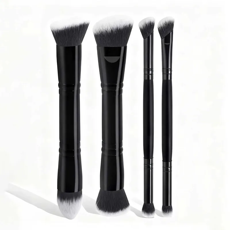 4pcs Basic Makeup Brushes Set With Box Dual-ended Foundations Powder Blush Details for Eyeshadow Brushes Beginner Travel — image 9