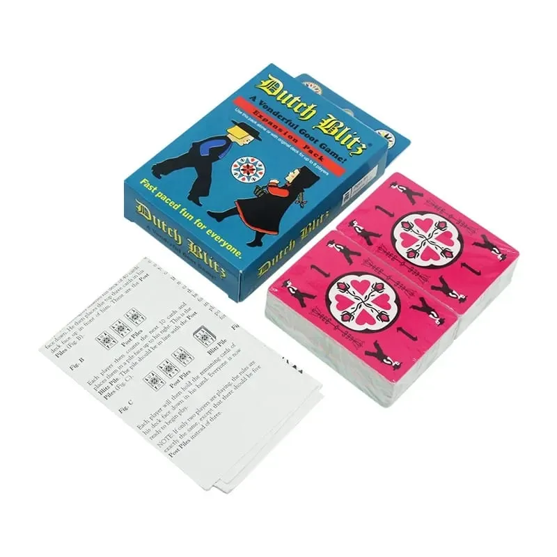 Dutch Blitz O jogo de cartas original de ritmo rápido contém 160 cartas, rápido e fácil de aprender, ótimo jogo de família para todos, para 2