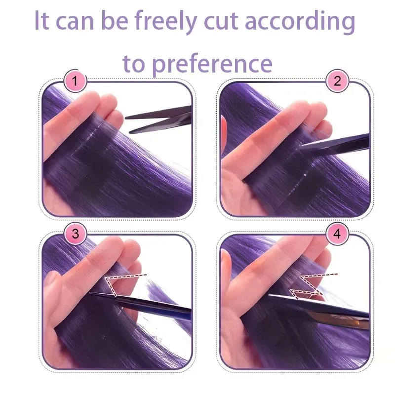 5 Color Clip Style Hair Extensions 24 Inch Straight Hair Extensions Clip Style Synthetic Heat-Resistant Curly Hair Extensions