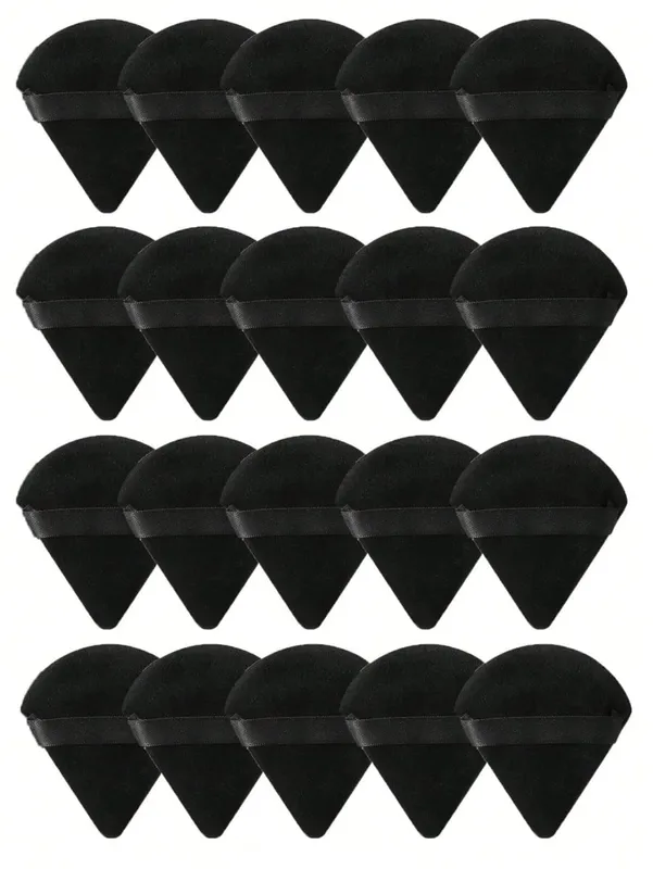 50/40/30/20/10/5 Triangular Velvet Puffs Reusable Puffs Face and Eye Makeup Puffs Foundation Make-up Powder Makeup Tools