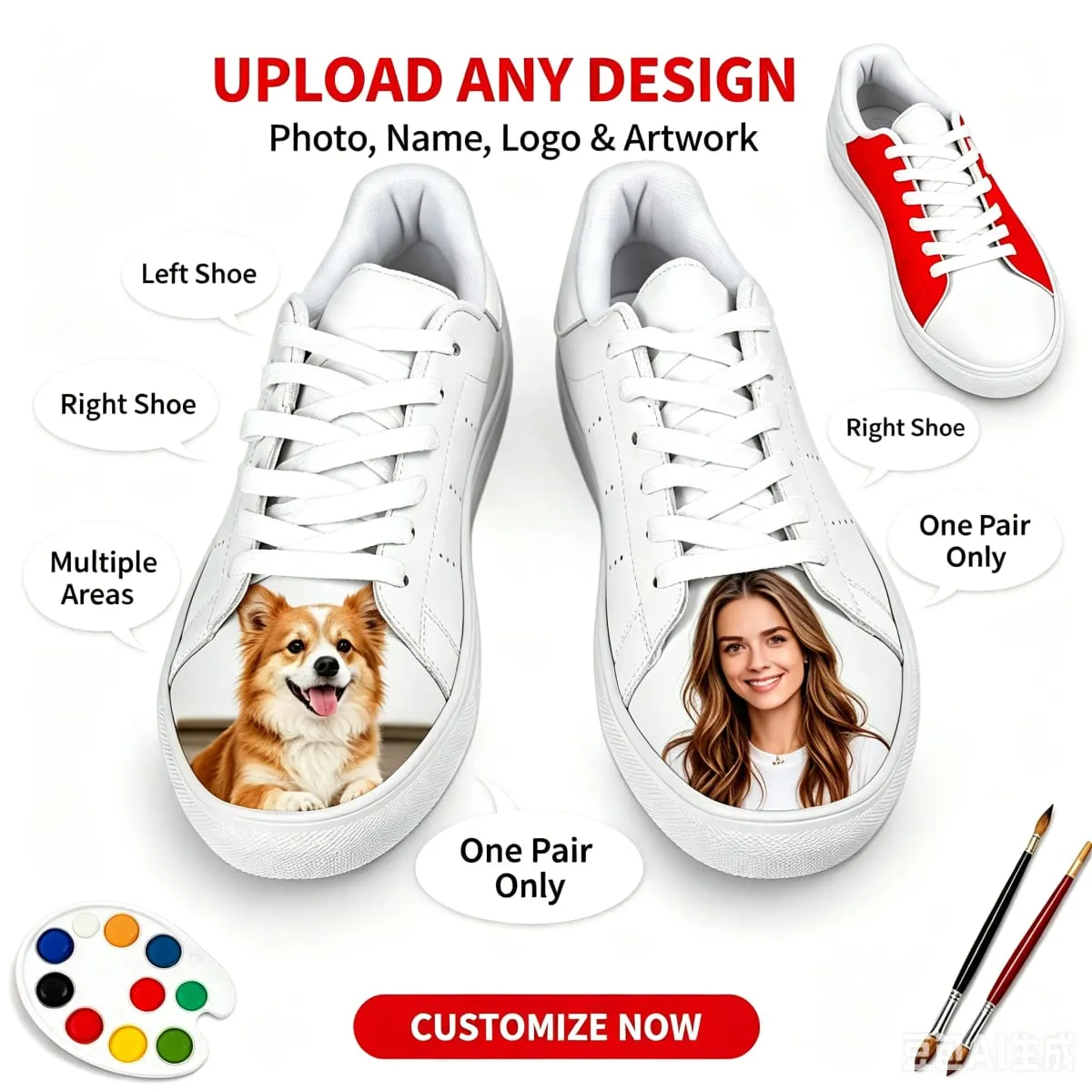 Fashion Custom Made Low-Top Sneakers Mens Womens Teenager High Quality Board Shoes Bespoke Custom Shoe Casual Couple Shoes