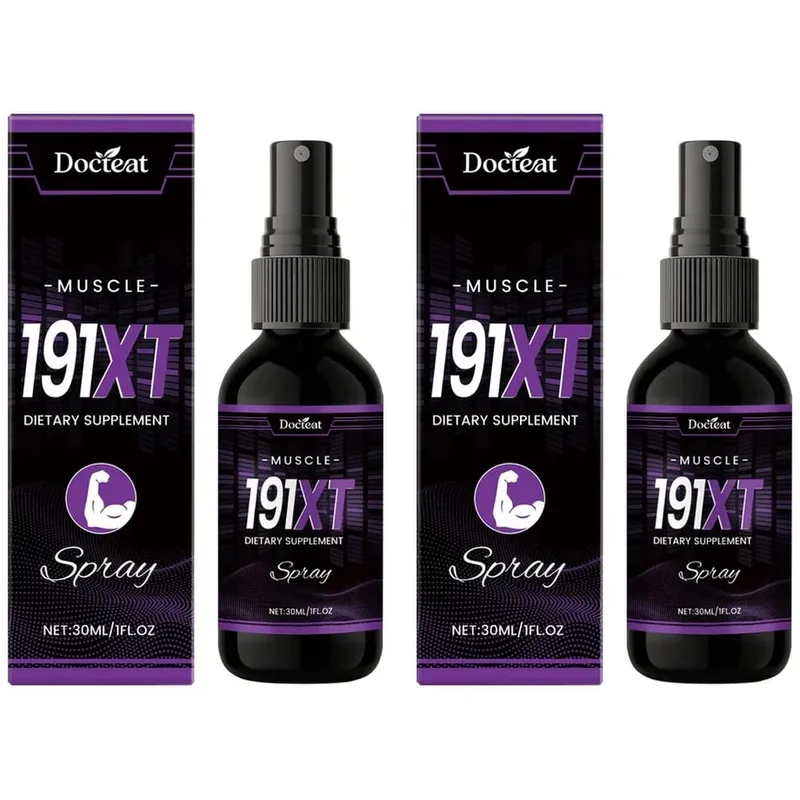 Spray muscular 191XT com vitamina B3 L-Arginina e extrato de Tribulus Terrestris para suporte muscular e resistência 30 ML