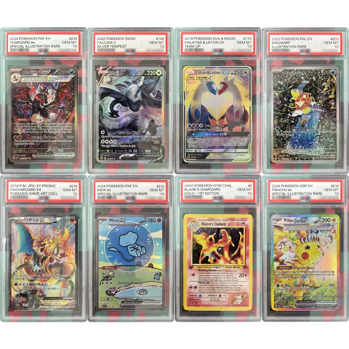 Diy Lugia Charizard Giratina 10Points Rating Card Magikarp Mew Latios Copy Version Game Anime Collection Cards Gift Toy — image 1