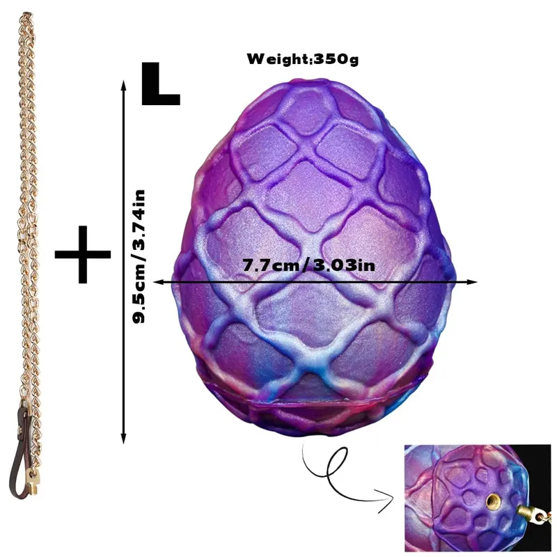 Large Egg Anal Plug Dildo With Chain Traction Butt Plug Couple BDSM Masturbation 18+ Women Oviposition Trainer Lay-Eggs Sex Toys