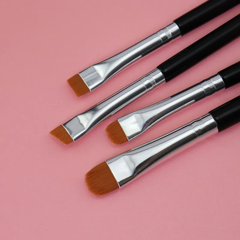 Wholesale 5/10/20PCS Flat Eyebrow Brush Ultrathin Eyebrows Makeup Brushes Eyeliner Brush Thin Eye Liner Brow Contour Brush Tools