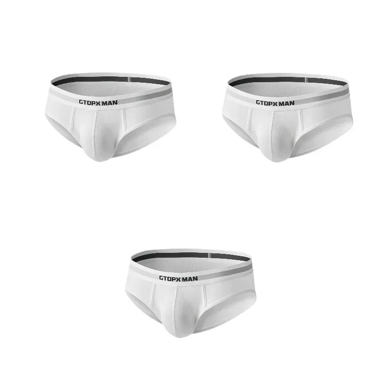 3Pack Summer Single Layer Mens Underwear Low Rise Briefs for Men Elastic Comfort Fit Underpanties Ropa Interior Hombre — image 18