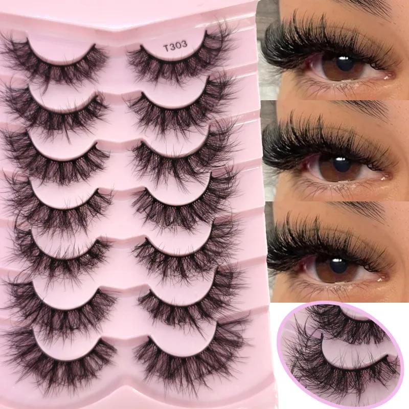 Fluffy Lashes Mink False EyelashesThick Cat Eye Makeup Long Natural Volume 3d Eyelashes Extension Wholesale Mink Eyelashes