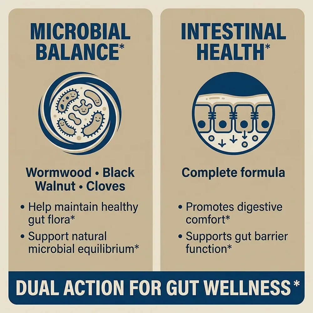 Wormwood Black Walnut Clove Cleanse Extract - 3-in-1 Complex Herbal Supplement for Gut Cleanse Detox and Digestive Well-Being — image 3