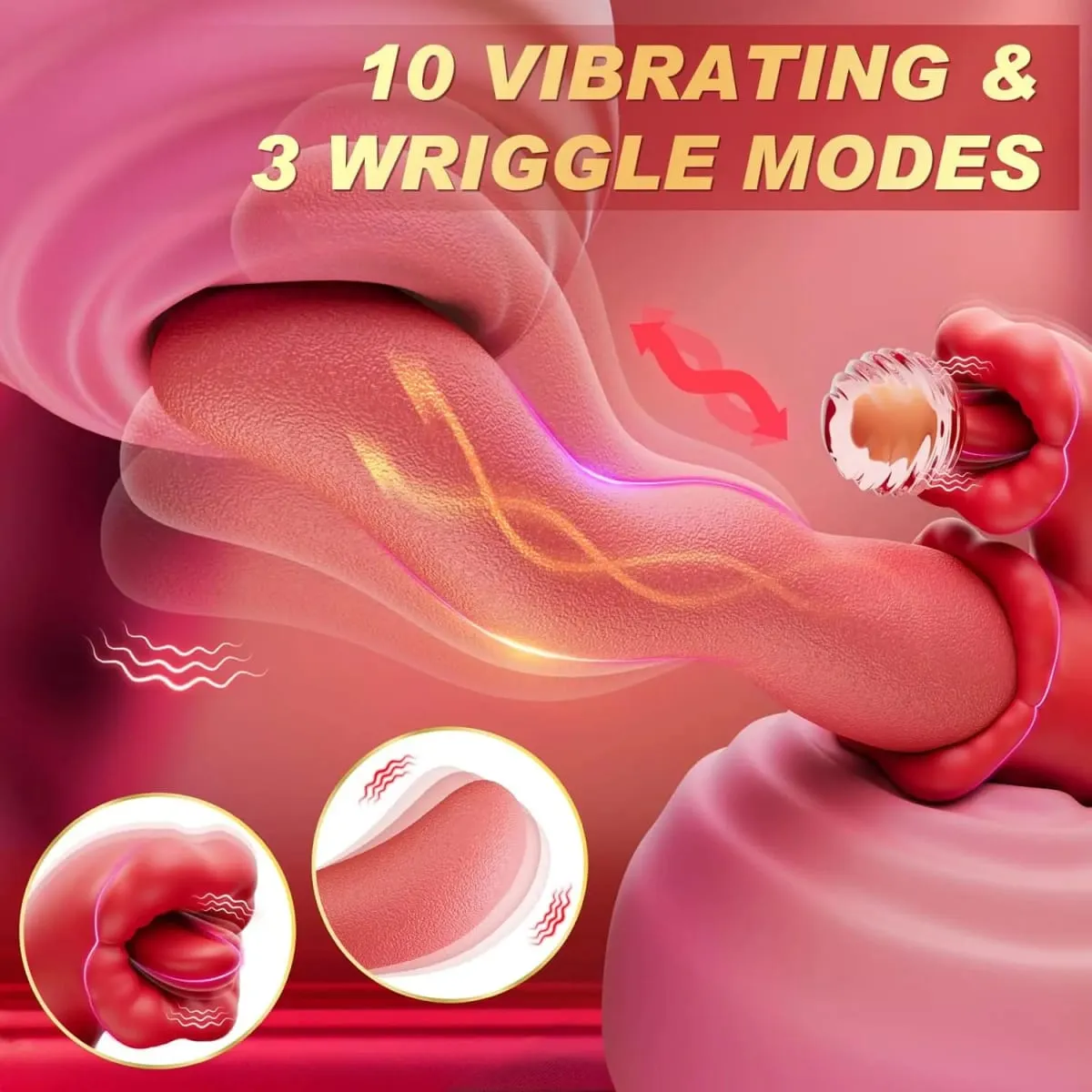 Luxurious Field Clitoral Tongue Scroll Vibrator for Women Clit Nipples G-Spot Female Vagina Massager Vibrator Adults Sex Toys