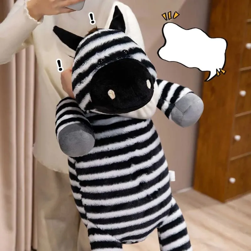40/60/90cm plush toy zebra plush throw pillow sofa pillow sleeping pillow room decoration leg-hugging doll