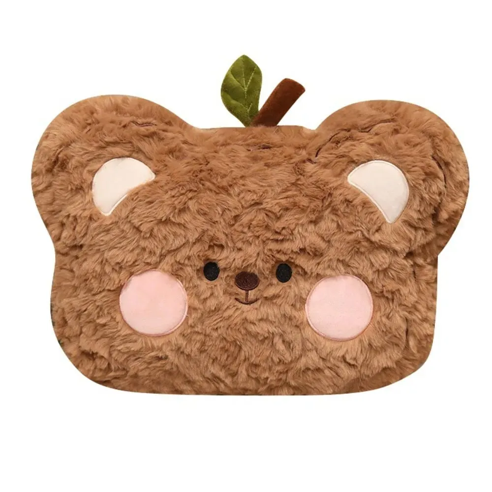 Seat Companion Soft Curly Fluff Bear Pillow Blush Cheek Cute Sofa Cushion Adorable Animal Stuffed Pillow Home Decor