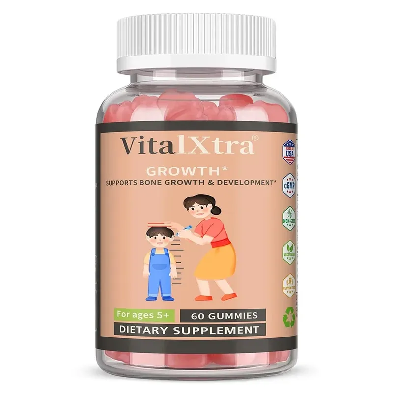 Children's Height Growth Gummies - Adolescent Height Growth Supplements - Containing Calcium Vitamin D K Ashwaganda