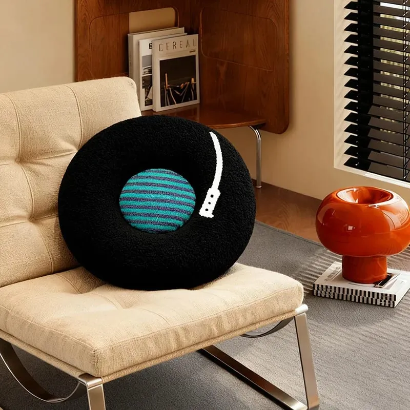40cm Vinyl Record Shaped Pillow Retro Throw Pillow For Music Lovers Disc Party Creative Plush Cushion Record Sofa Couch Pillow