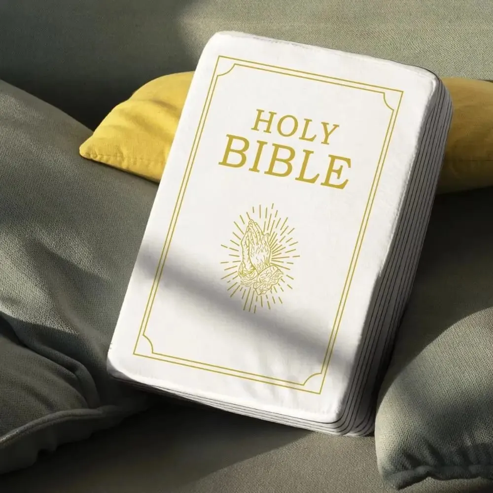 Living Room Realistic Looking Bible Pillow Sofa Cushion Home Decor Bible Throw Pillow Cutest Bible Cushion Christmas Present