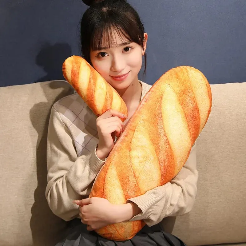 20-50CM Giant Bread Plush Long Pillow Toy Soft Funny Simulation Food Toy Creative Cushion Birthday Present Christmas Gift