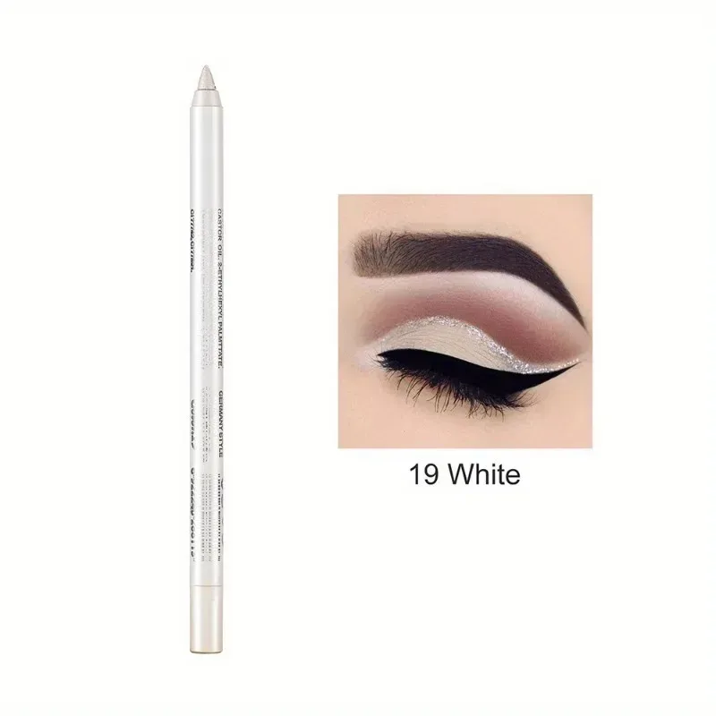 17 Farben Perlglanz-Eyeliner-Stift, bunt, wasserdicht, langlebig, matt, glatt, leicht zu tragen, Lidschatten, Eyeliner-Stift, Augen-Make-up