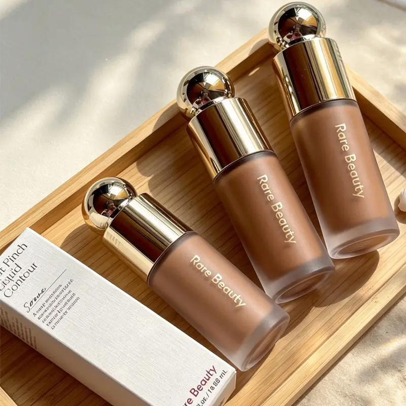 Marca de beleza rara quente 3d rosto contorno líquido blush natural bronze contornos vara olho nariz sombra destaque brilho espelho