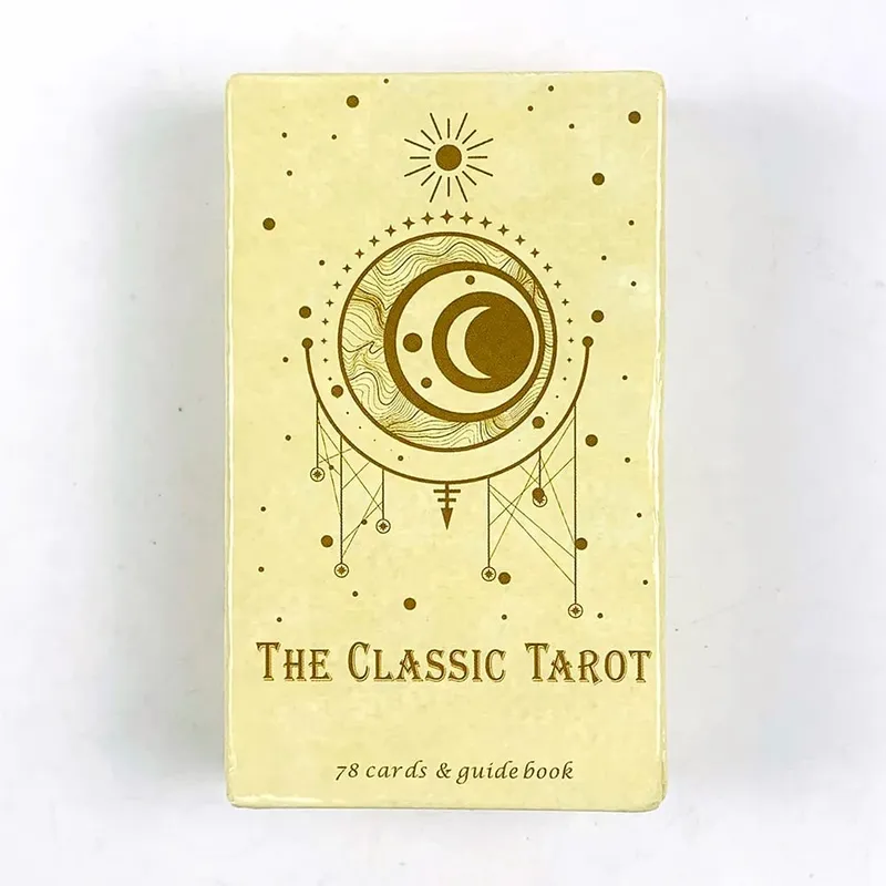 The Classic Tarot Cards 78 Cards English Version Divination Cards Game Spiritual Reading with Paper Instruction for Beginners