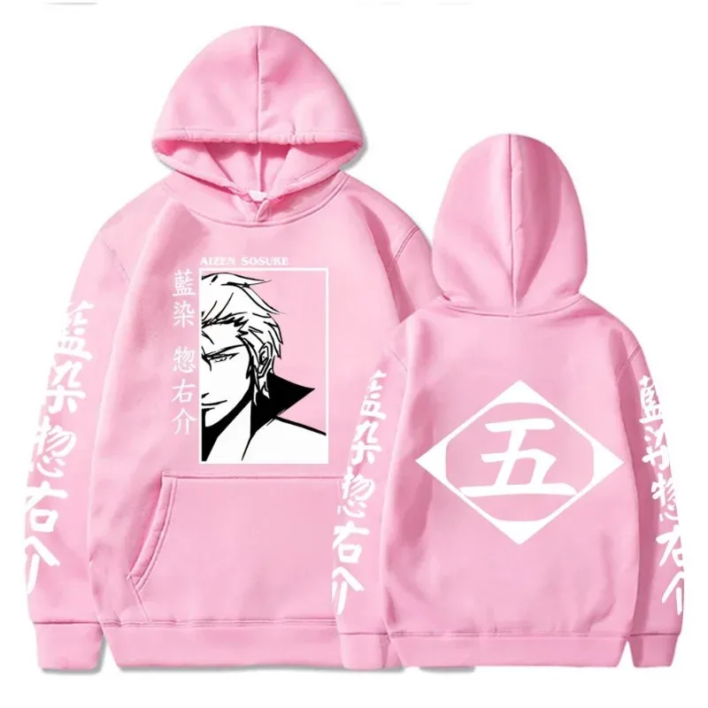 Japan Anime Bleach Aizen Sosuke Manga Cosplay Hoodies Pullovers Tops Man Woman Long Sleeve Clothes Cartoon Hoodies Sweatshirt