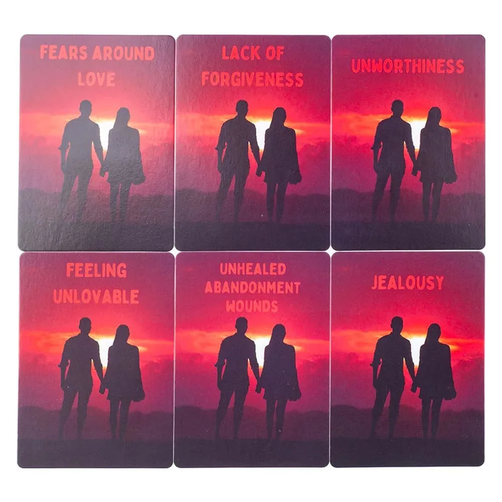 8.8x6.3cm Oracle Blocks to Love Puzzle Cards - Leisure Family And Friend Party Game Set of 64