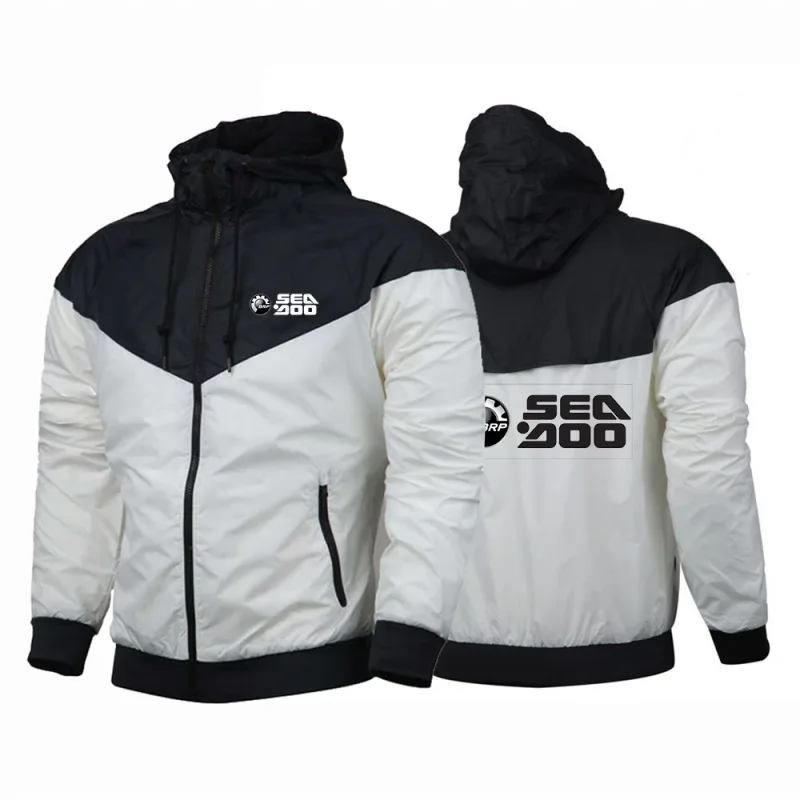 BRP Sea Doo Seadoo Moto Logo Print Spring Autumn Outdoor Men's Premium Cardigan Coat 2026 New Windproof Sports Jacket Hoodies
