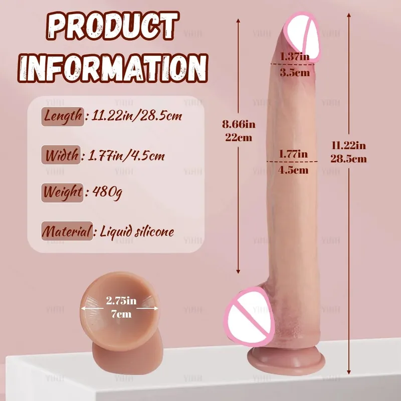 Realistic Long Dildo Flesh Skin Soft Big Dick Double Silicone Small Penis For Woman Man Anal Sex Toys Suction Cup Masturbator
