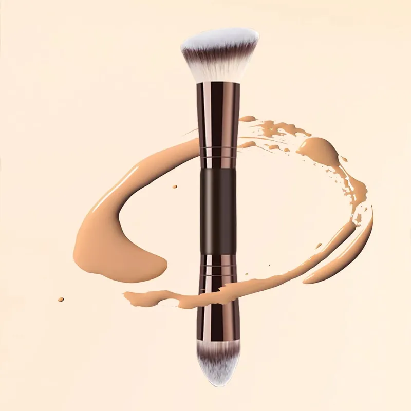 Single Double-Ended Multi-Functional Makeup Brush Professional Foundation + Blush Brush Soft & Dense Bristles — image 8