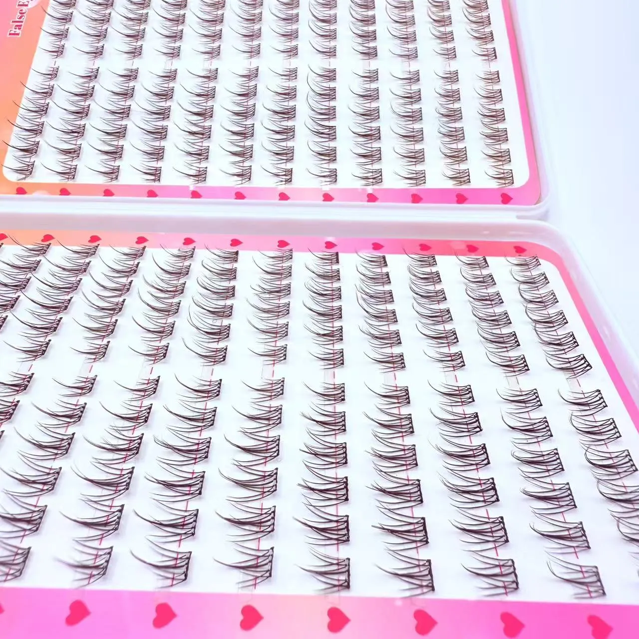 288Clusters Self Adhesive No Glue Daily Natural Eye Makeup Eyelash Extensions Kit False Eyelashes With Tweezers