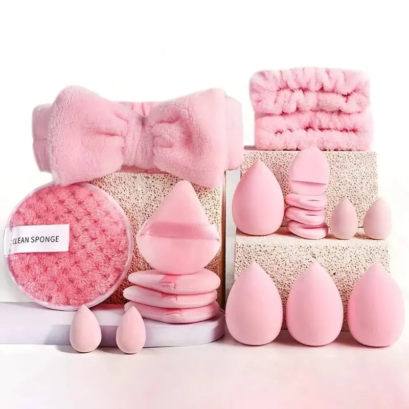 33pcs beauty set makeup kit large and small beauty sponges for flawless makeup application and removal of makeup full set