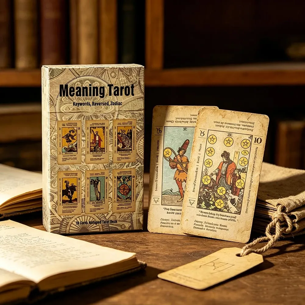 Meaning Tarot Deck 78 Cards With Keywords Meanings On Cards Fortune Telling Divination Cards Game For Beginner Tarot Readers