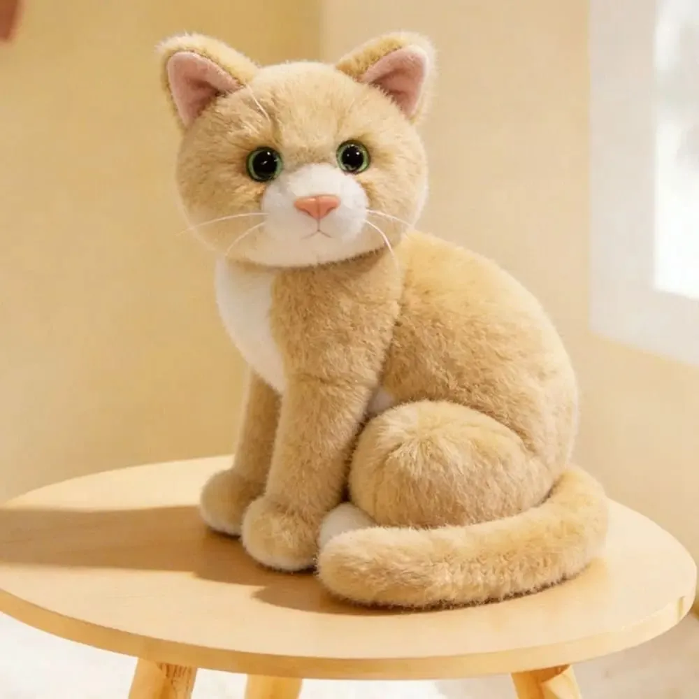 Plush Material Animal Body Pillow 10inch Soft Texture Poultry Throw Pillows Cute Design Cat Pattern Animal Cushion Doll Toys