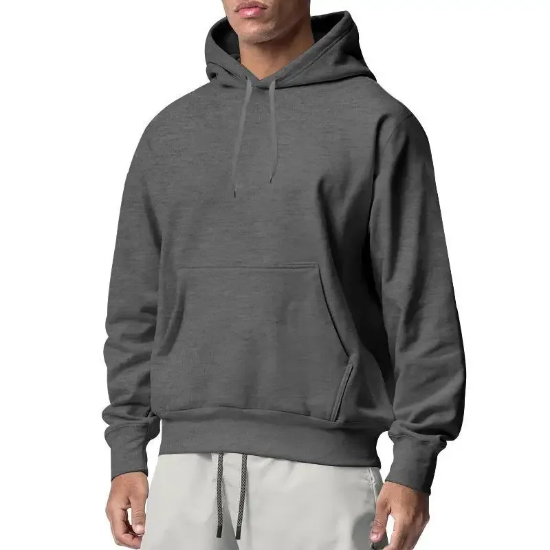 2026 New Men's Fashion Harajuku Hooded Sweatshirts Casual All-match Pullovers Male Streetwear Autumn Winter Fleece Warm Hoodies