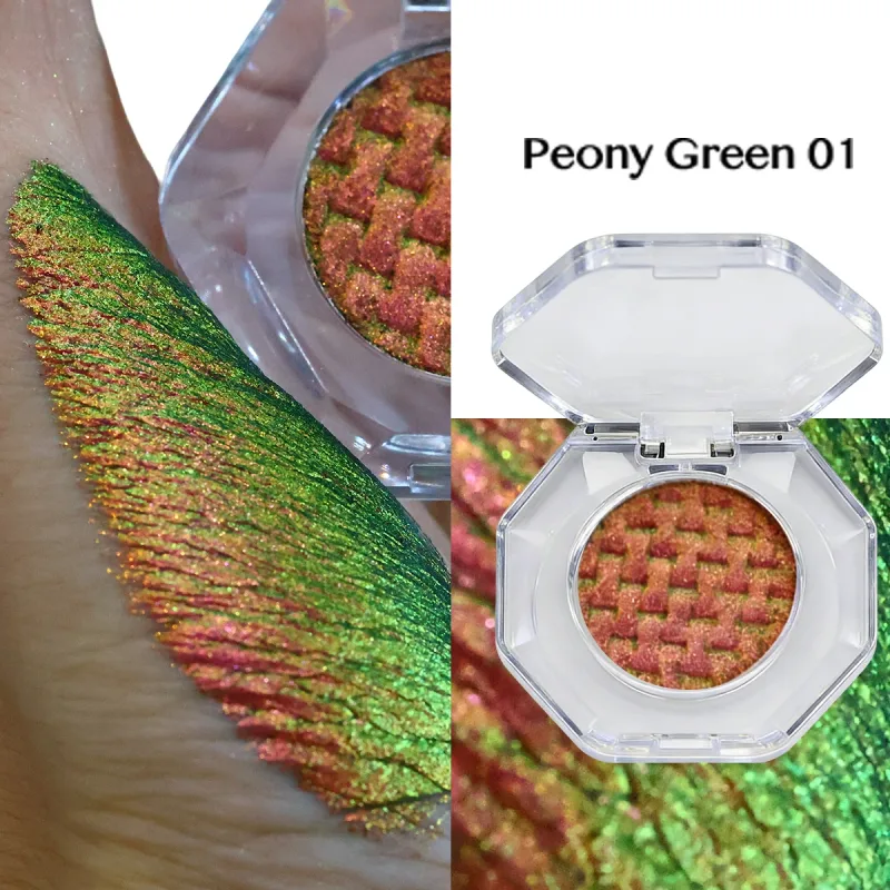 Alluring Chameleon Wet Eyeshadow Palette 26mm Glitter Luminous Metallic Highly Pigmented Multichrome Eyeshadow Aurora Fair