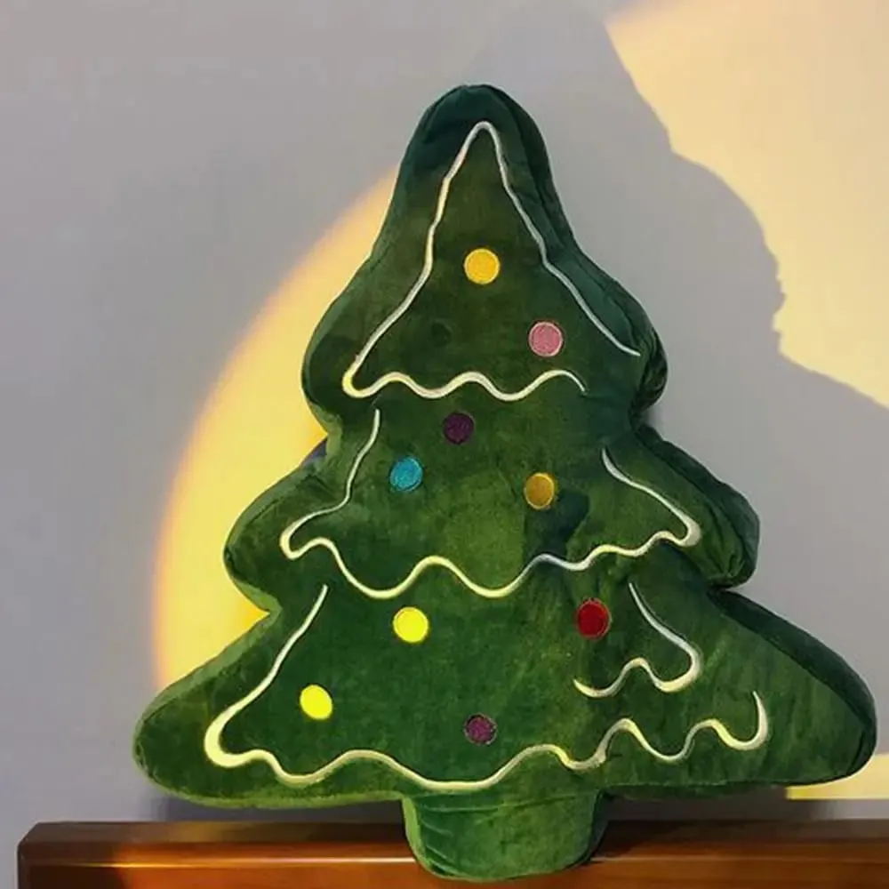 Soft Christmas Tree Sofa Cushion Comfortable 3D Shaped Christmas Tree Cartoon Doll Ornaments Merry Christmas Throw Pillows