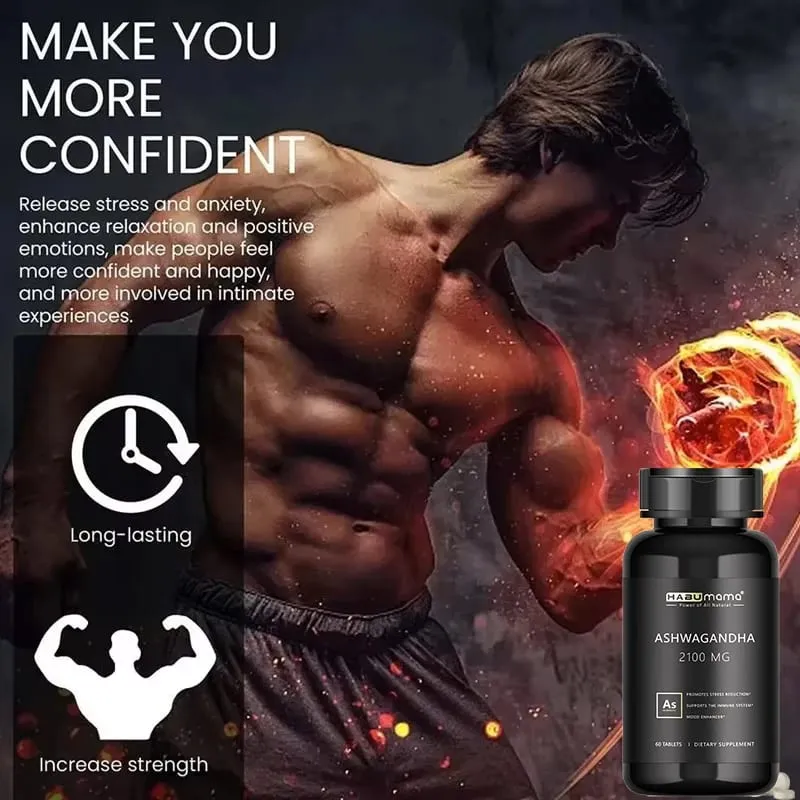 Original Ashwagandha Energy Supplement Non-GMo understøtter reproduktiv sundhed Natural Energizer