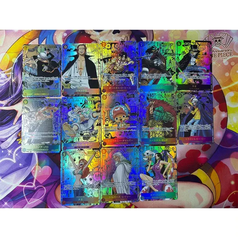 ONE PIECE Roronoa Zoro Monkey D. Luffy DIY Homemade Collection Card English Japanese Version Toys Christmas Birthday Gift