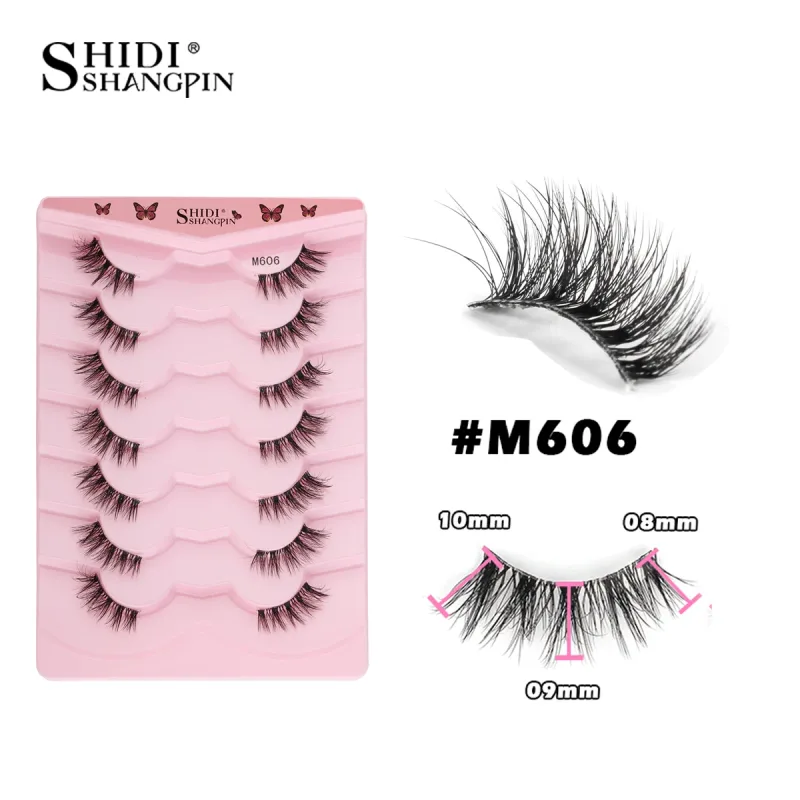 Half Lashes Cat Eye Lashes 3D Natural Winged End Eye Elongated Lashes Fox Eye Lashes Faux Mink Lashes Makeup