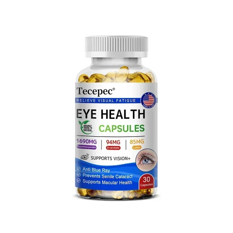 Lutein +Proanthocyanidin - Super Vision Support Supplement Supports Eye Health 120 Softgels