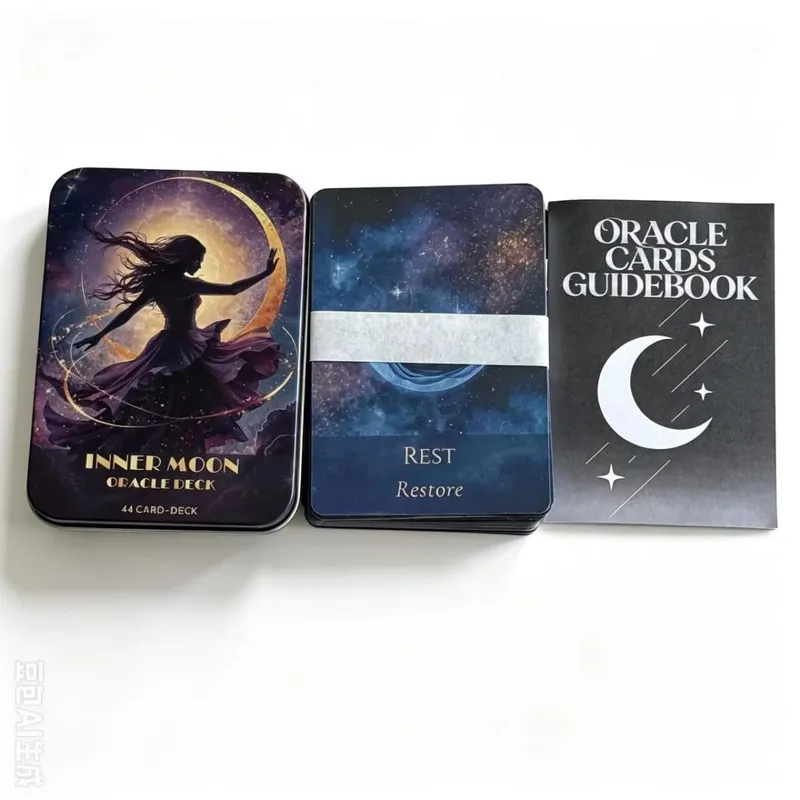 12*7cm Inner Rose Tarot Deck in Metal Box 350GSM with Paper Instruction Manual Self Growth Meditation Board Games — image 11
