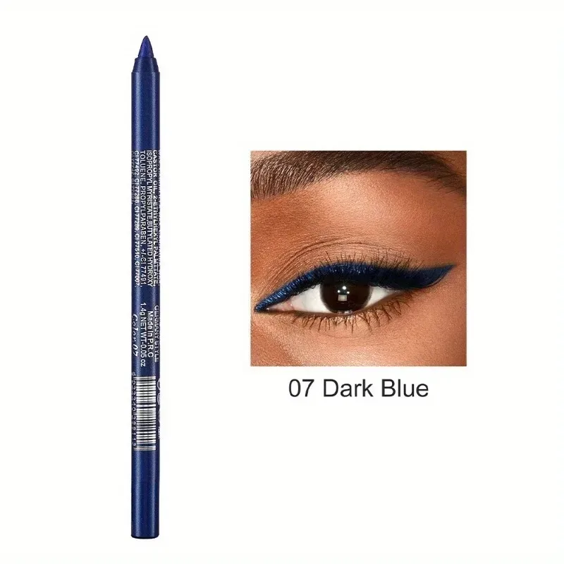 17 Farben Perlglanz-Eyeliner-Stift, bunt, wasserdicht, langlebig, matt, glatt, leicht zu tragen, Lidschatten, Eyeliner-Stift, Augen-Make-up
