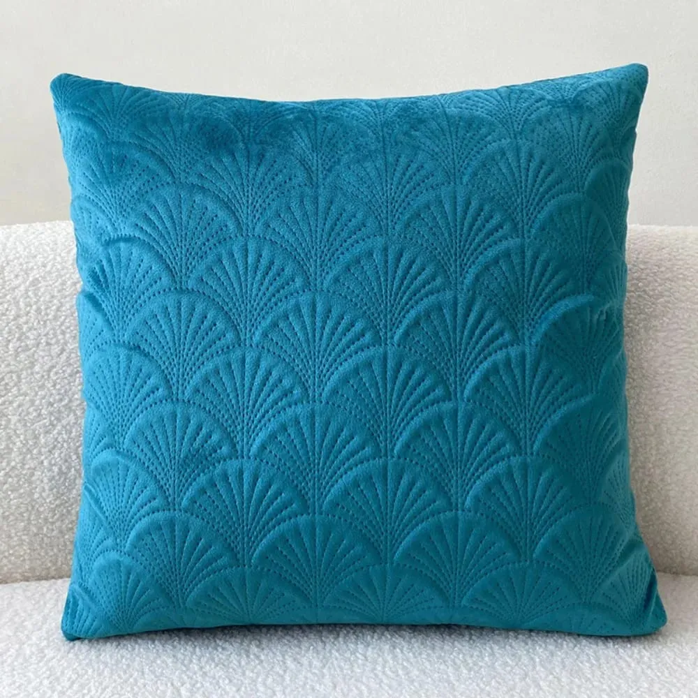 Nordic Simple Quilted Velvet Cushion Cover Solid Colors Decorative Throw Pillow Case 45x45cm for Sofa Bedside Home Decor