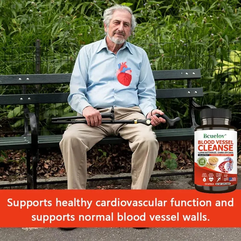 Nattokinase 2000 FU Supplement - Improve Blood Circulation Promote Detoxification Metabolism Maintain Cardiovascular Health