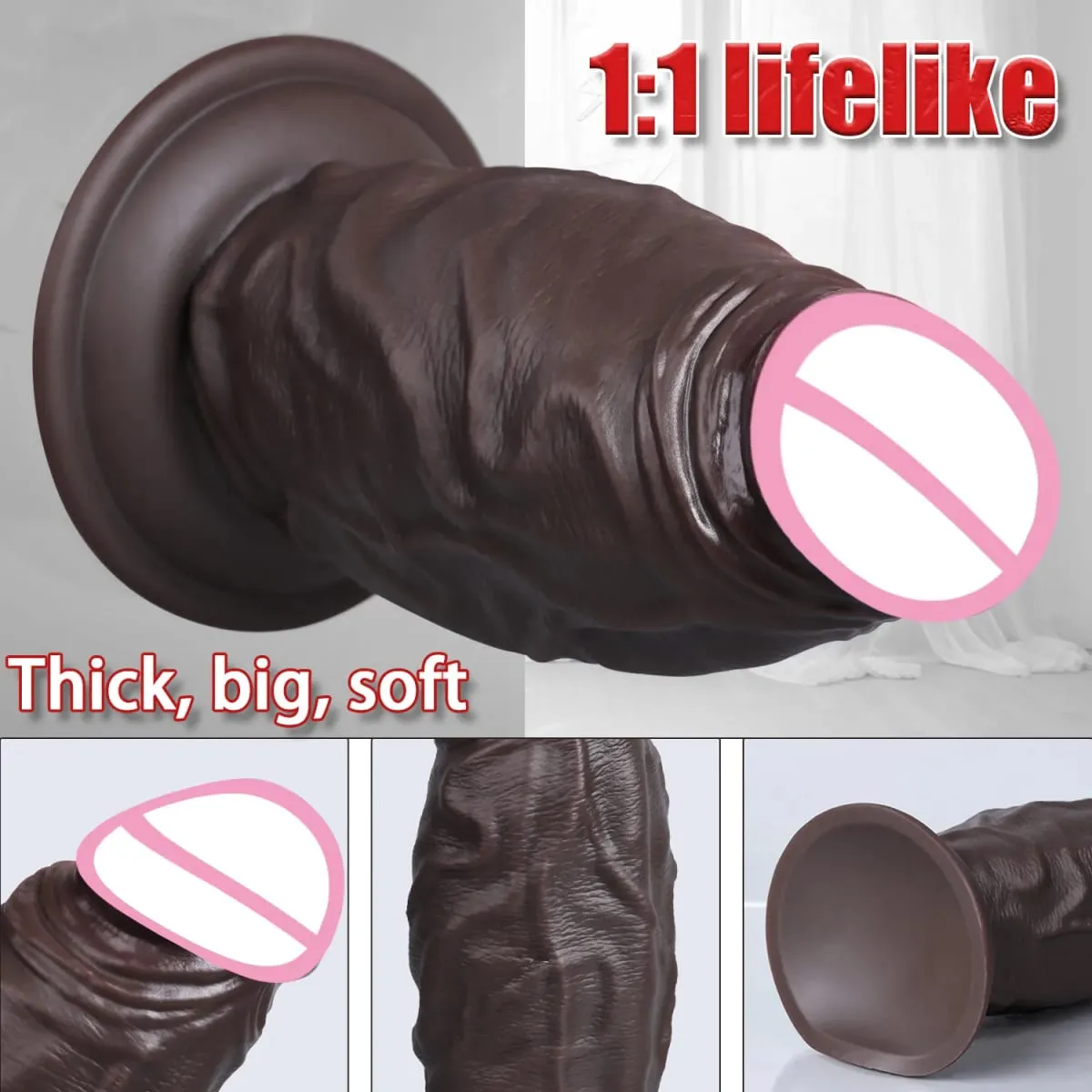 Super Big Black Anal Dildo Penis Prostate Massager Soft Silicone Sexy Adult Masturbator Oversized Strap-on Dildos Anal Sex toys — image 4