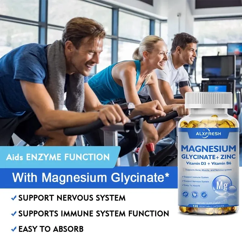 Magnesium Capsules Support Energy Metabolism Heart Rhythm Relax Muscles Stabilize Mood Improve Sleep Quality Relieve anxiety