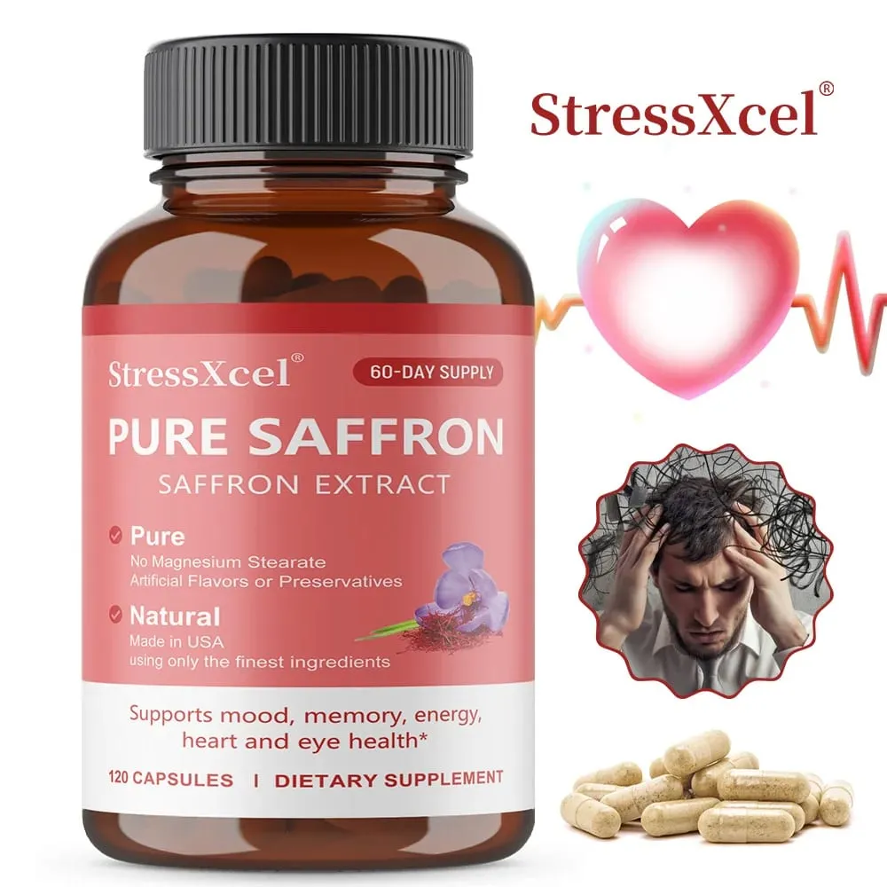 Saffron Supplement Protects Eye Health Improves Dull Skin Tone Promotes Blood Circulation and Boosts Metabolism